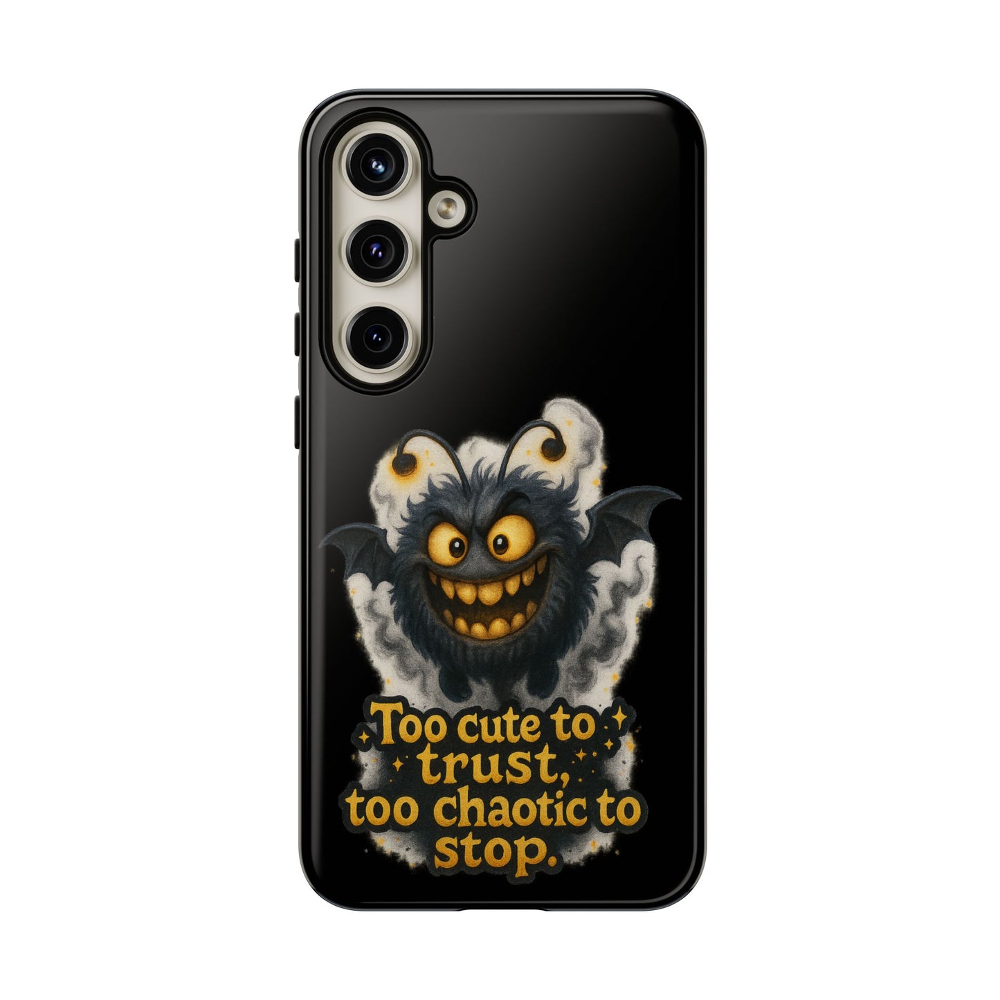 Phone Case — 'Too Cute to Trust, Too Chaotic to Stop' Mischievous Monster Protective Cover