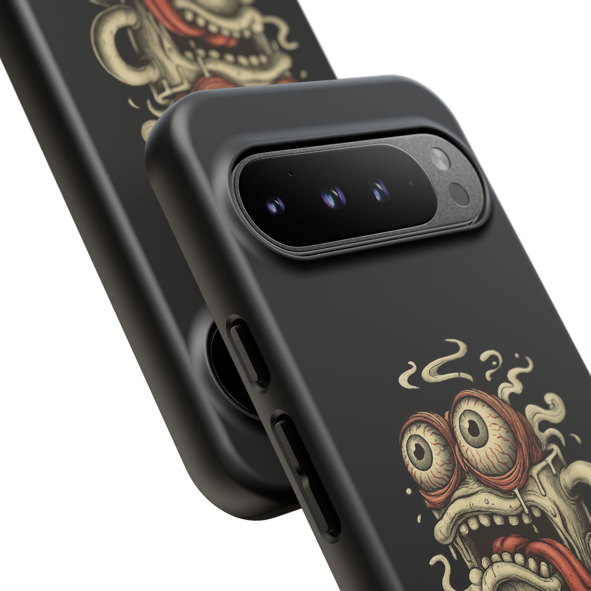 Tough Cases: Retro Hot Coffee Monster Phone Case — Funny 'If Your Mug...' Quote