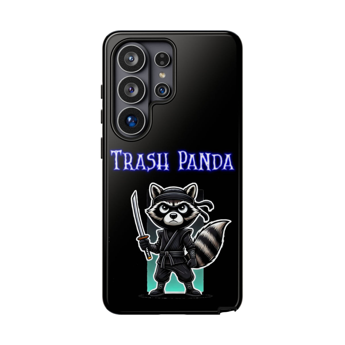 Trash Panda Ninja Phone Case — Cute Raccoon Warrior Protective Case