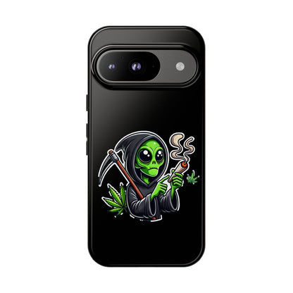 Reaper Alien Phone Case – Cute Grim Reaper Smoking Weed iPhone Case