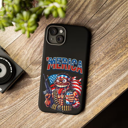 'MERICA Patriotic Phone Case — American Flag Madman Design