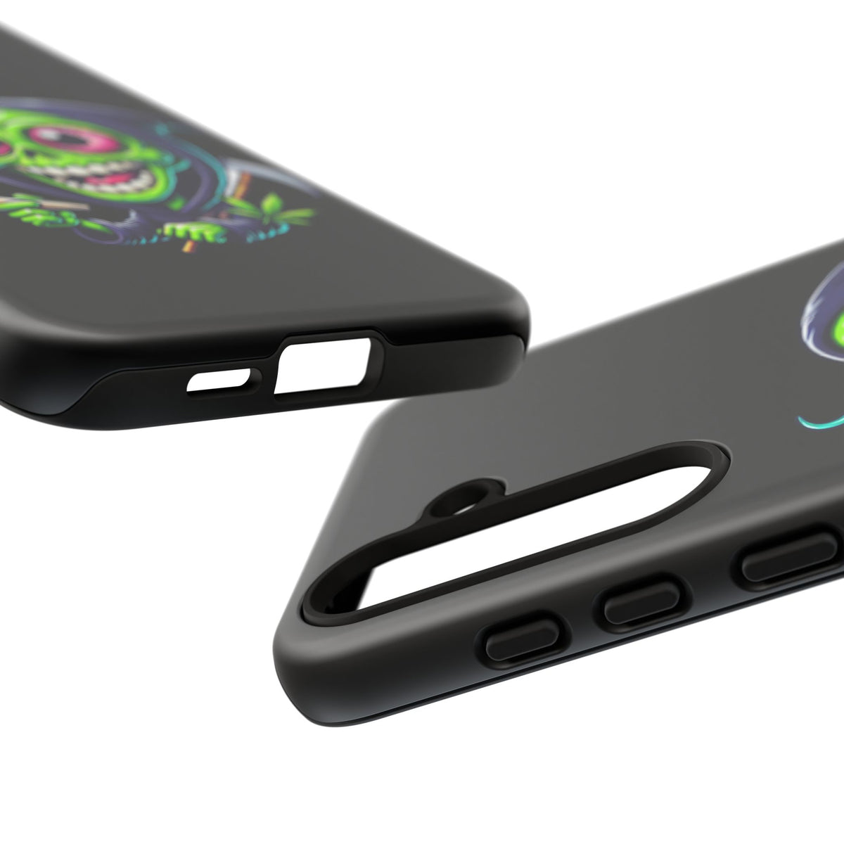 Grinning Stoner Grim Reaper Phone Case – Cannabis Skull iPhone Cover