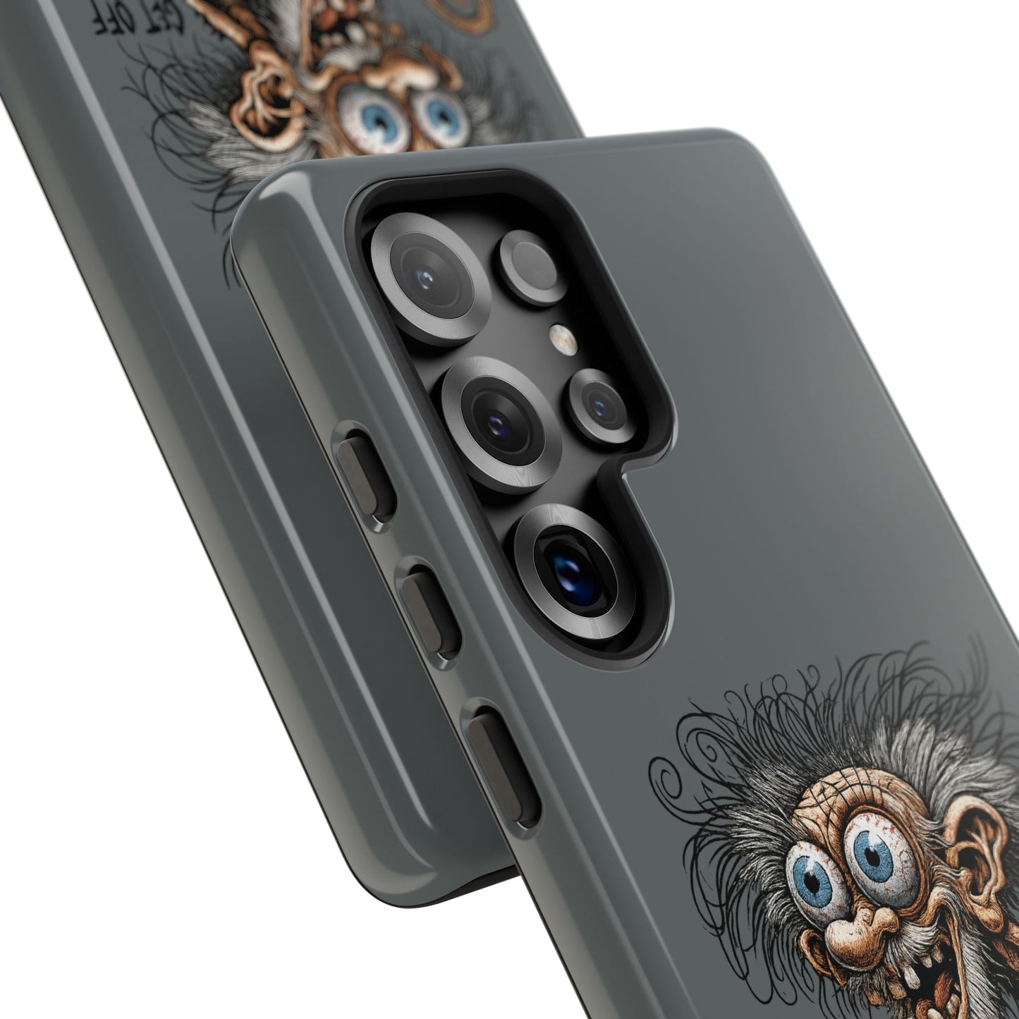 Phone Case — Funny Grumpy Troll Design: “Get Off My Lawn” Protective Cover