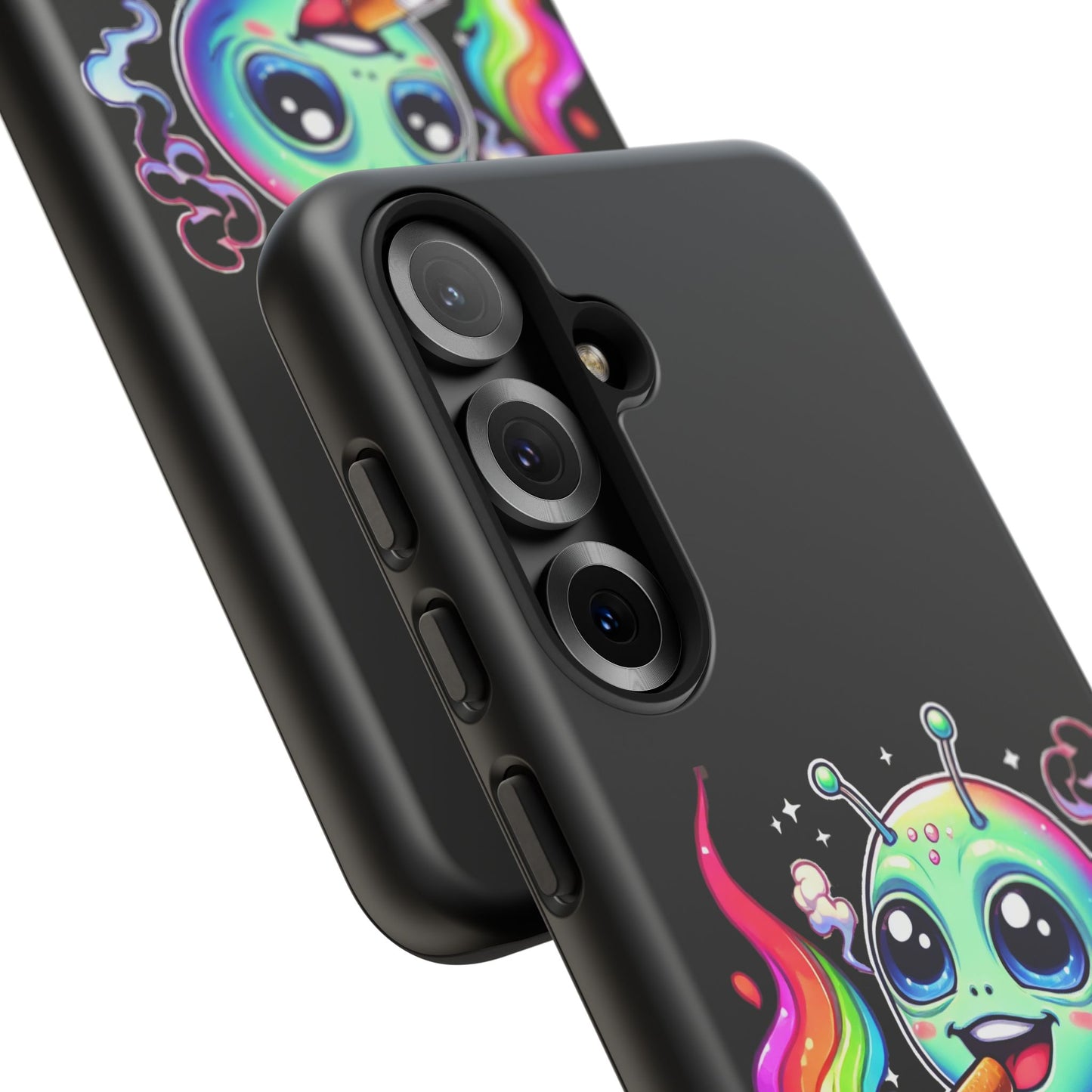 Alien Smoking Rainbow Joint Phone Case — Cute Psychedelic Cannabis iPhone Cover