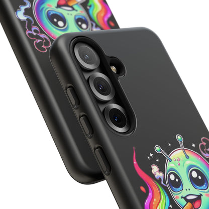 Alien Smoking Rainbow Joint Phone Case — Cute Psychedelic Cannabis iPhone Cover