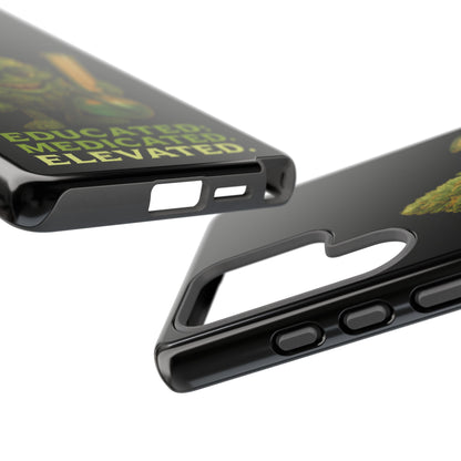 Phone Case — "Educated. Medicated. Elevated." Cute Bud Scientist Design