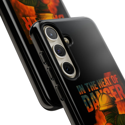 Firefighter Phone Case — "In the Heat of Danger We Hold the Line" Tough Protective Case