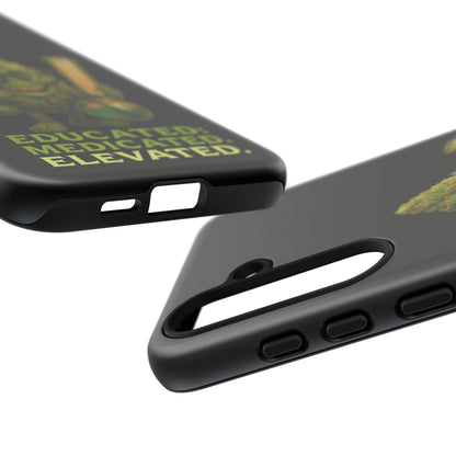 Phone Case — "Educated. Medicated. Elevated." Cute Bud Scientist Design