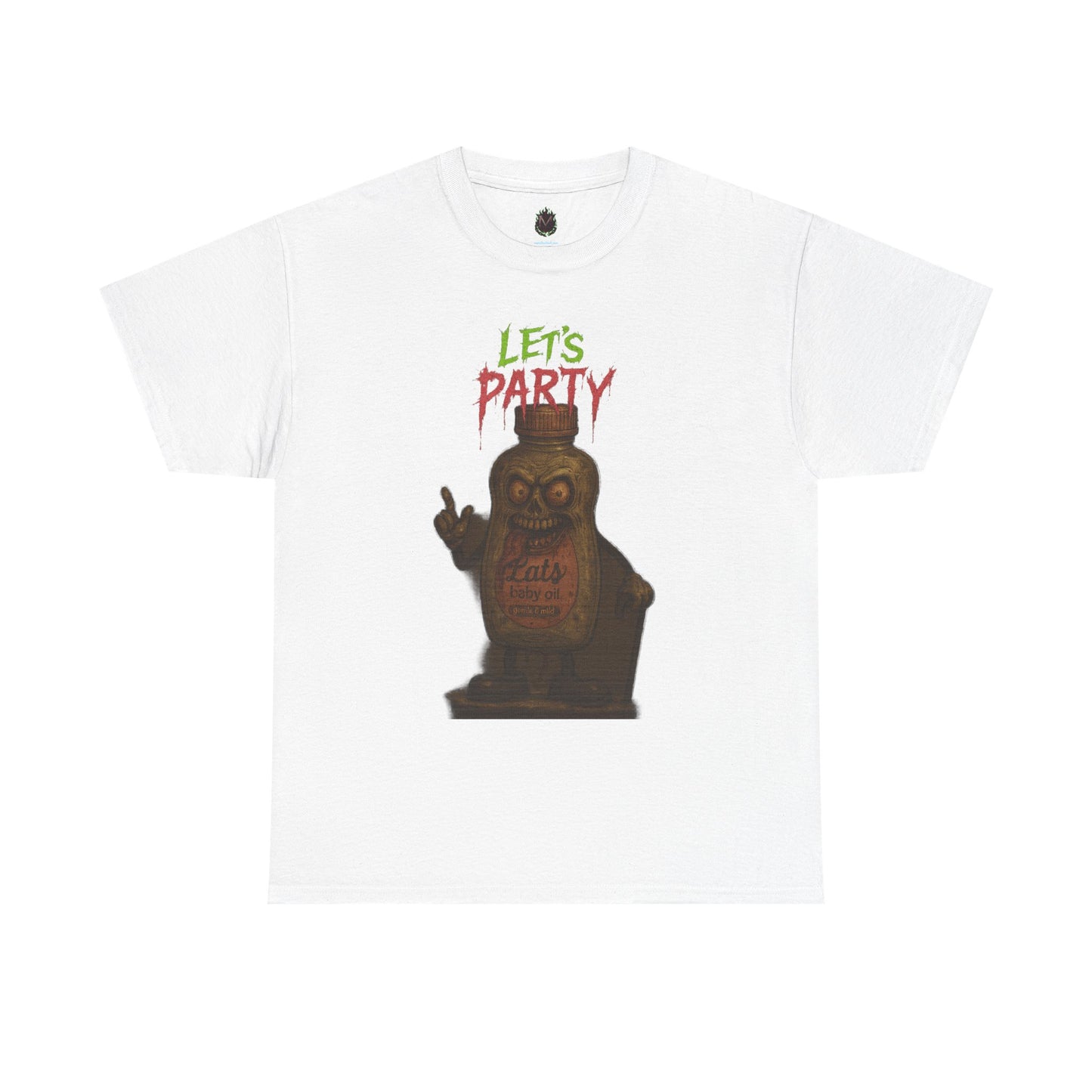 Let’s Party – Zombie Baby Oil Bottle Horror T-Shirt