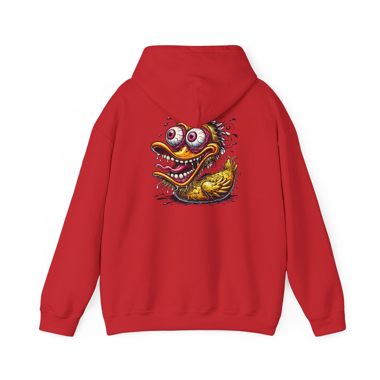 Duck Monster Hoodie — Retro Creepy Cartoon Graphic Pullover