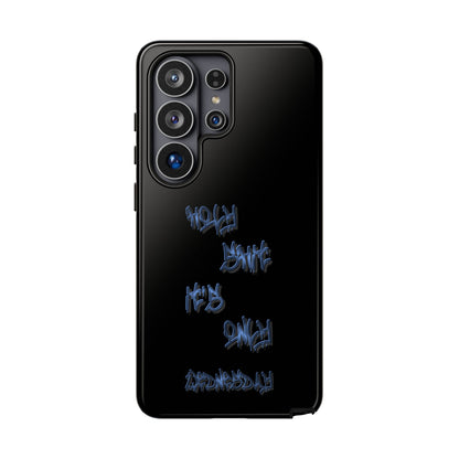 Phone Case — Blue Neon Graffiti "Tough Cases" Protective Cover