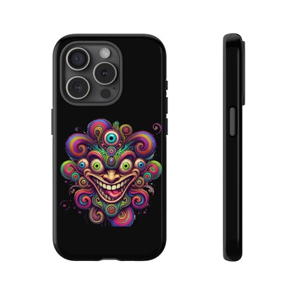 Psychedelic Jester Phone Case — Colorful Creepy Clown Tough Case