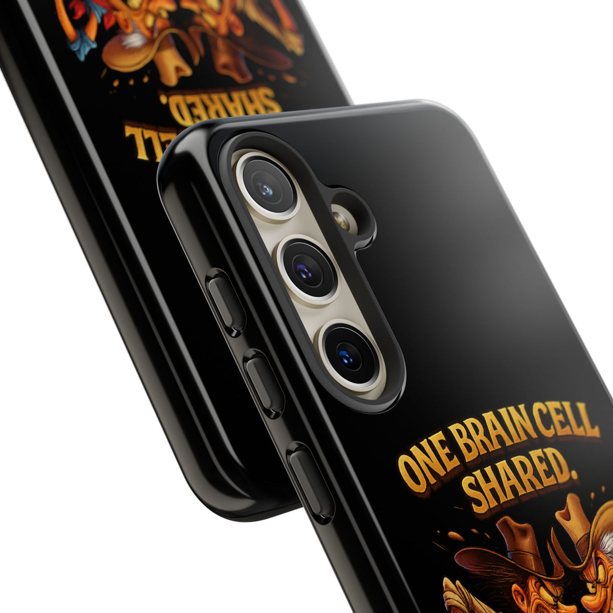 Phone Case — 'One Braincell Shared, Constantly Fighting for Custody' Funny Rivalry Cartoon