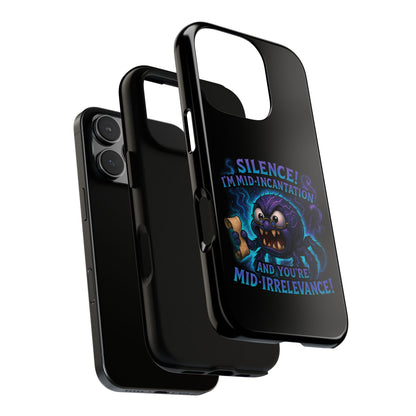 Phone Case — "Silence! I'm Mid-Incantation" Cute Angry Spider Magic Design