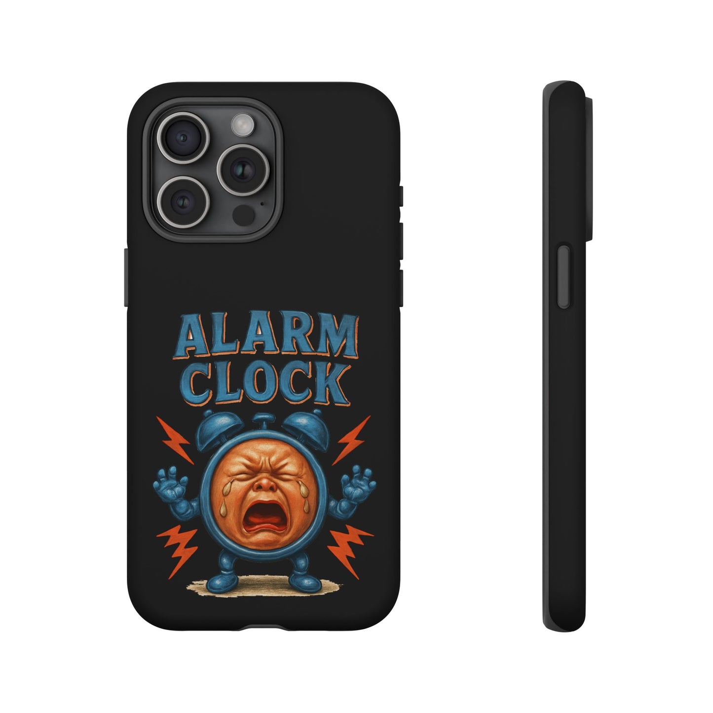Phone Case — "Alarm Clock" Retro Screaming Clock Protective Cover
