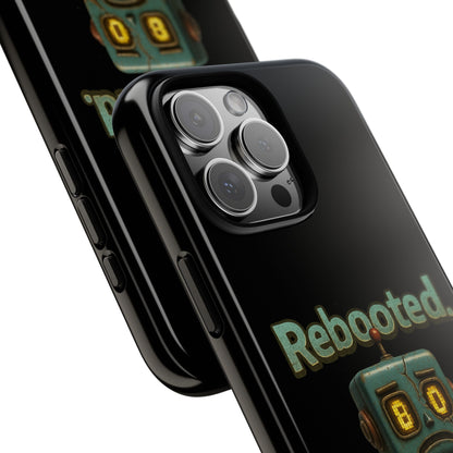 Phone Case — 'Rebooted. Still Awkward.' Retro Robot Protective Cover
