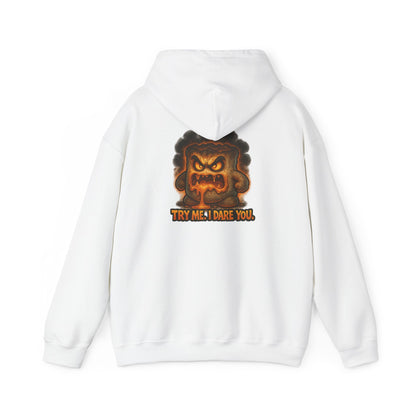 Angry Marshmallow Hoodie - "Try Me I Dare You" Graphic Hooded Sweatshirt