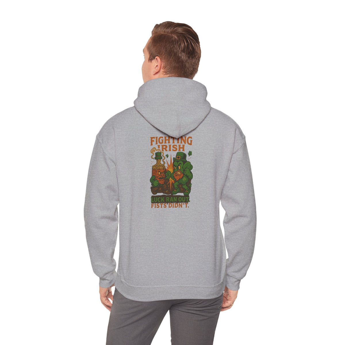 Irish Fighting Leprechaun Hoodie – St. Patrick's Day Shamrock Sweatshirt