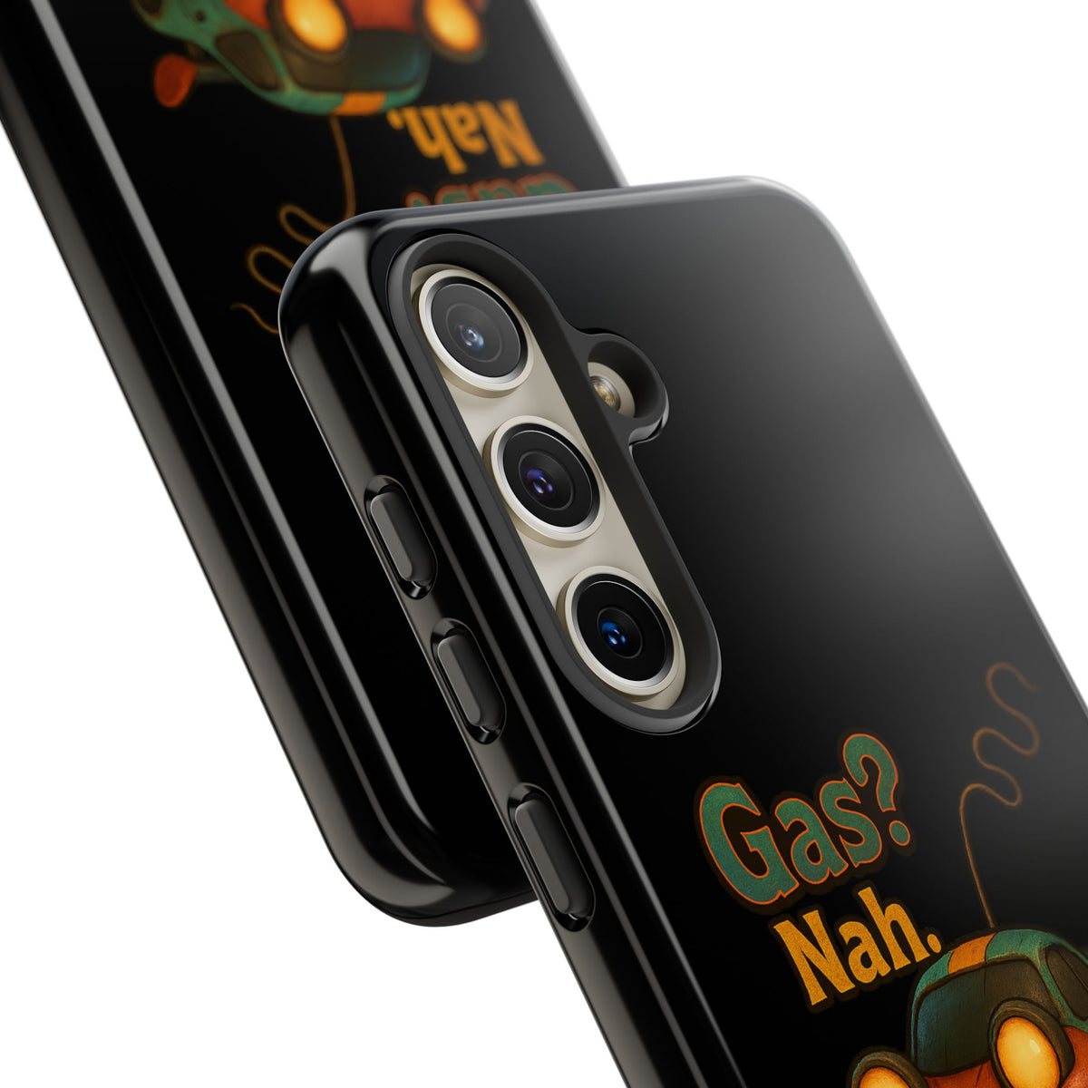 Phone Case — "Gas? Nah. I Run on Bad Far Decisions" Funny Cartoon Car Protective Cover