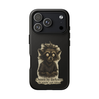 Phone Case — "Chosen by Darkness (Or Maybe Just Rabies)" Cute Creepy Lemur Design