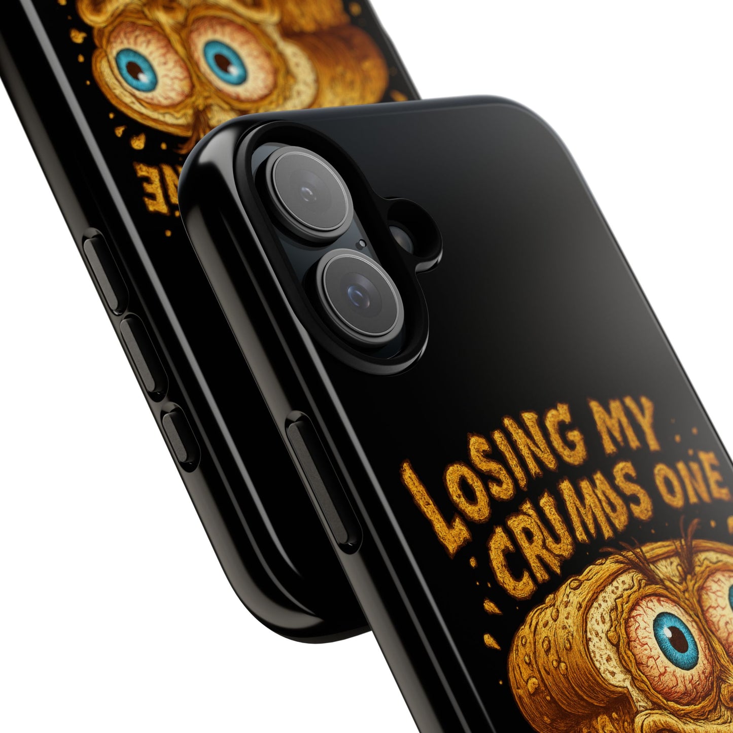 Phone Case — "Losing My Crumbs One Thought at a Time" Funny Retro Bread Illustration
