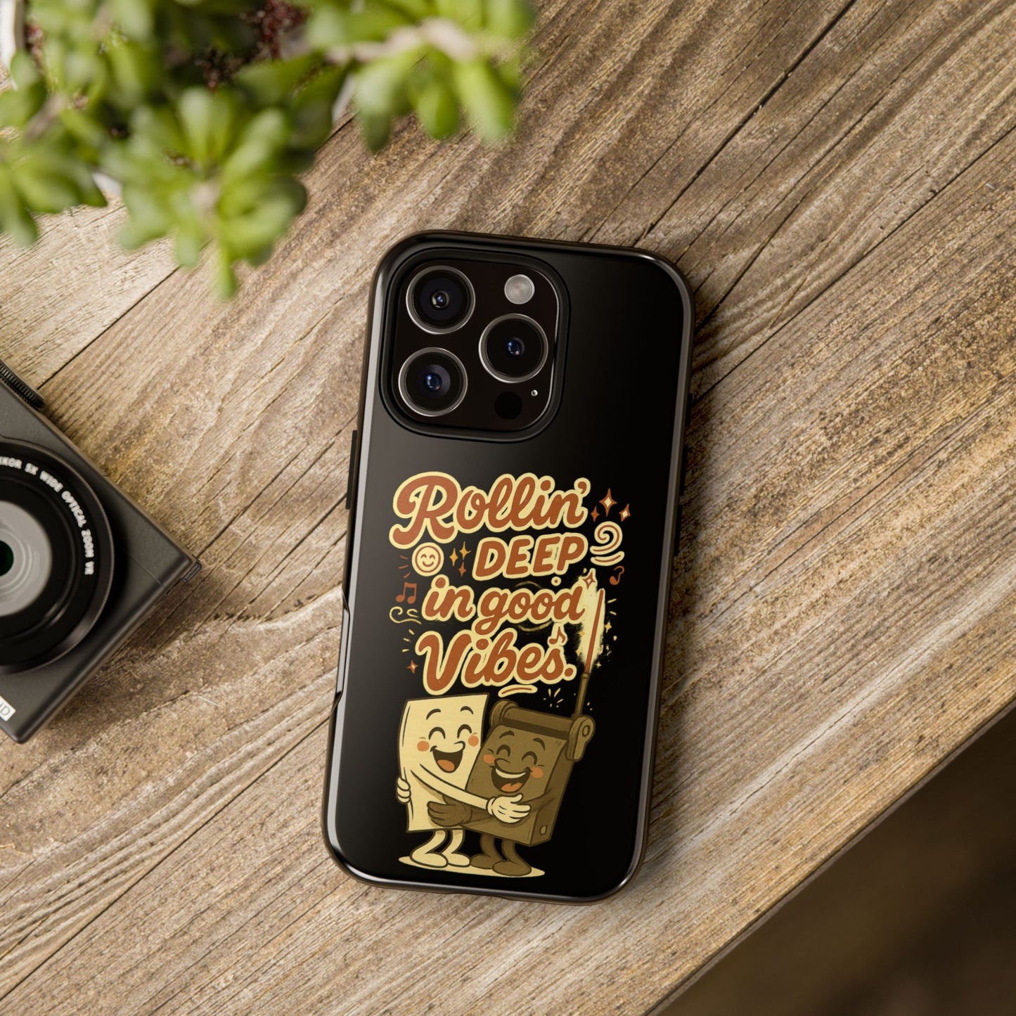 Phone Case — "Rollin' Deep in Good Vibes" Cartoon Retro Design