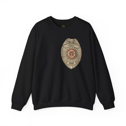 Flames Test Metal Courage Defines the Firefighter Crewneck Sweatshirt