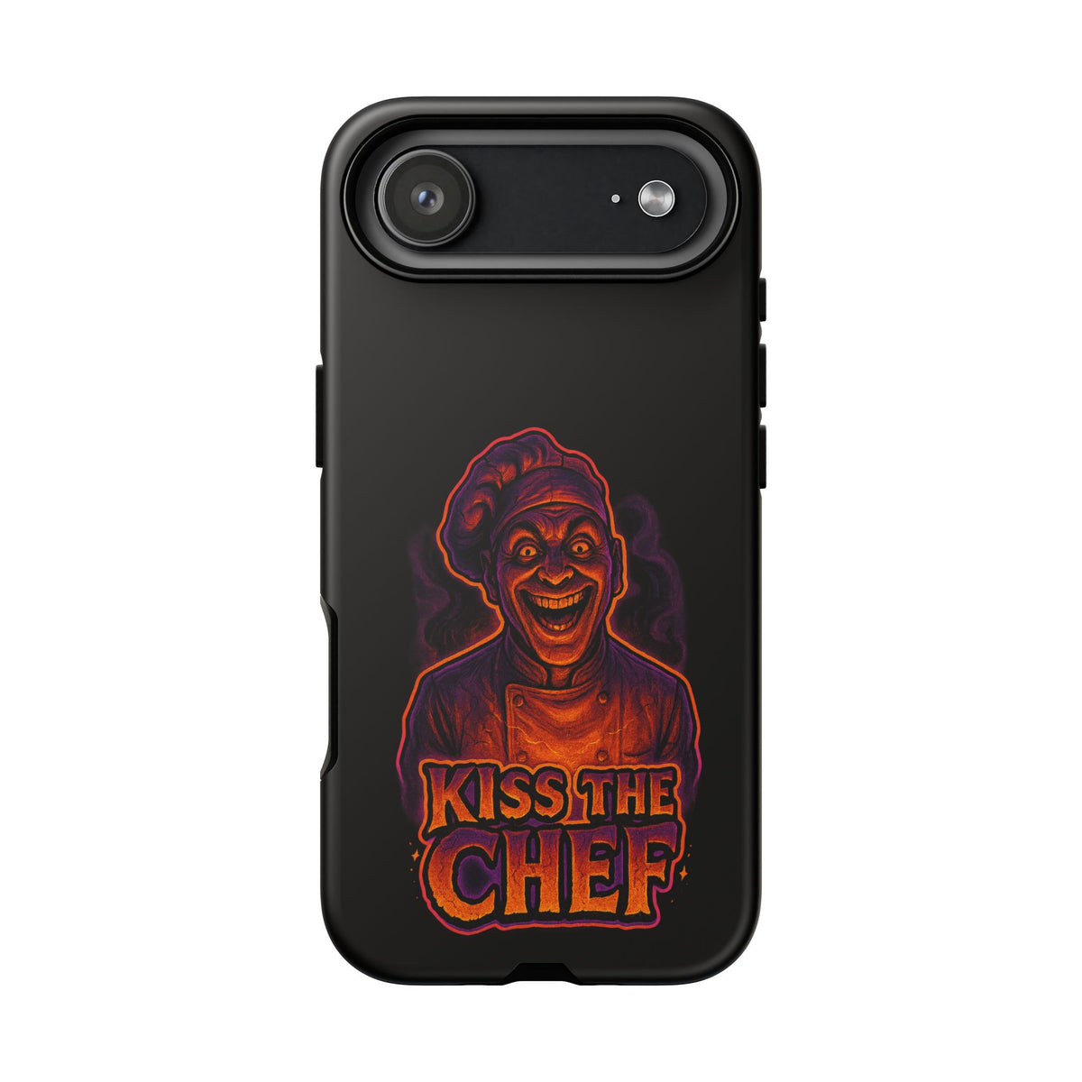 Phone Case — "Kiss the Chef" Neon Horror Chef Design