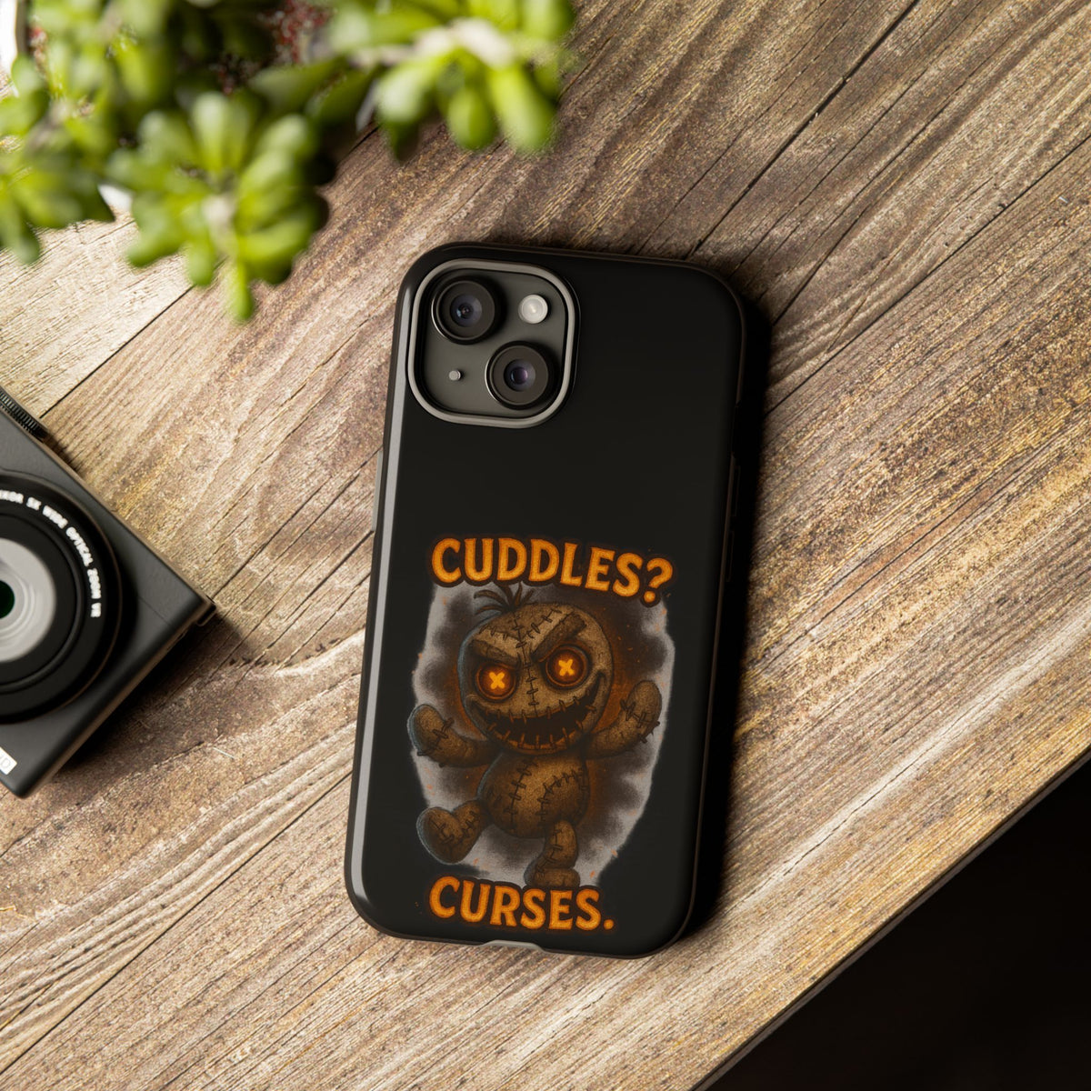Phone Case — 'Cuddles? Curses.' Voodoo Doll Gothic Protective Case
