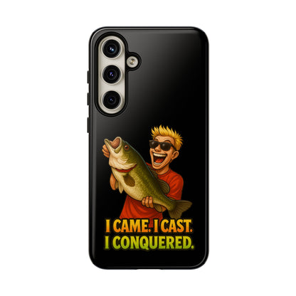 Fishing Phone Case — "I Came. I Cast. I Conquered." Graphic Bass Design