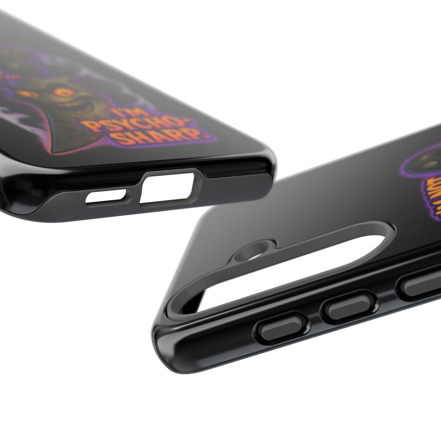 Knife Graphic Phone Case — "I'm Not Just Sharp... I'm Psycho-Sharp" Horror Phone Cover