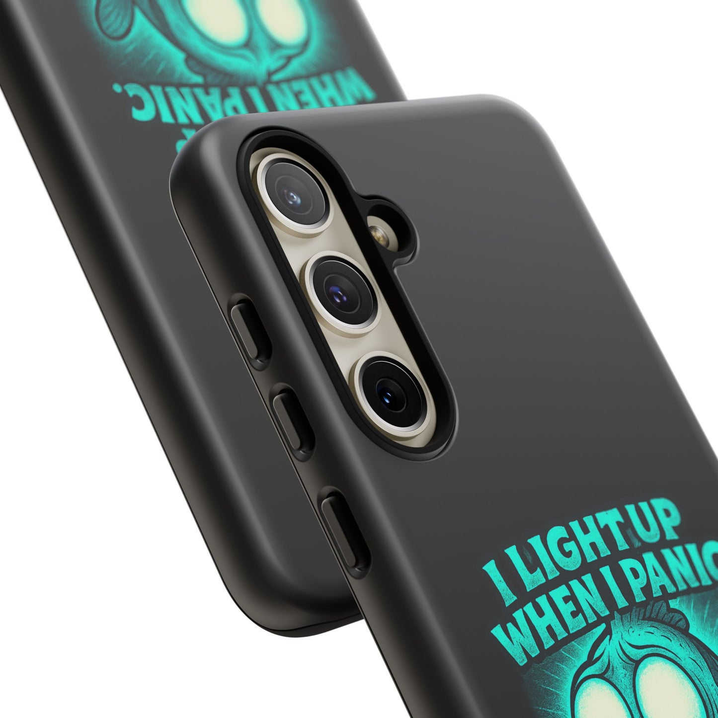 Phone Case — "I Light Up When I Panic" Glow Fish Anxiety Phone Case