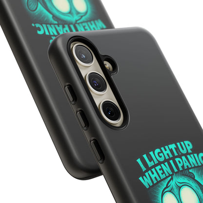 Phone Case — "I Light Up When I Panic" Glow Fish Anxiety Phone Case