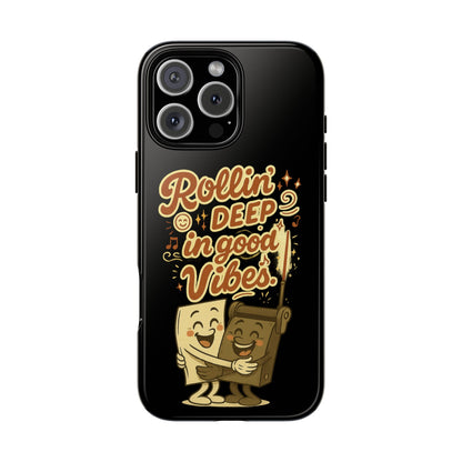 Phone Case — "Rollin' Deep in Good Vibes" Cartoon Retro Design