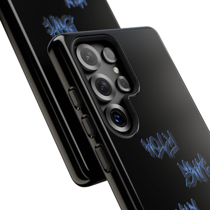 Phone Case — Blue Neon Graffiti "Tough Cases" Protective Cover
