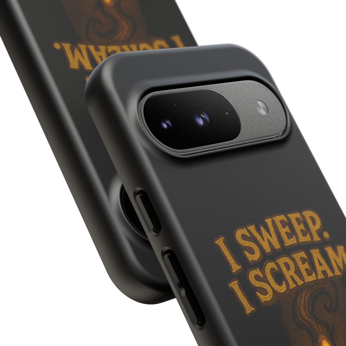 Phone Case — "I Sweep. I Scream. I Smile in That Order." Halloween Horror Design