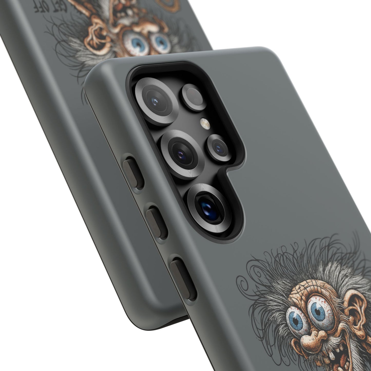 Phone Case — Funny Grumpy Troll Design: “Get Off My Lawn” Protective Cover