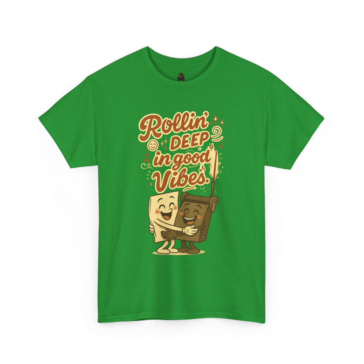 Rollin' Deep in Good Vibes – Smiling Paper & Roller T-Shirt