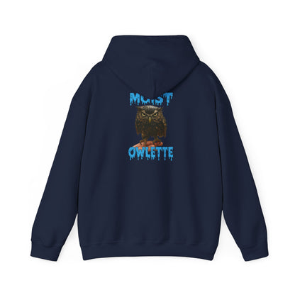 Owl Graphic Hoodie – “Must Owelette” Retro Drip Design