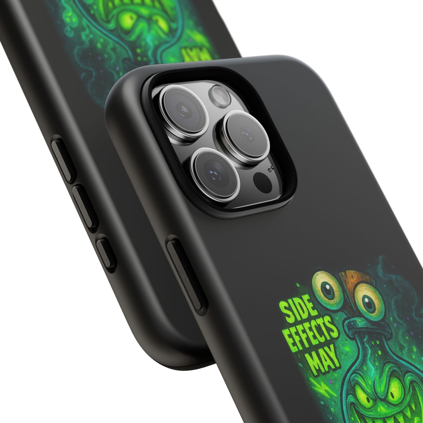 Phone Case — 'Side Effects May Include Laughter, Screaming, Glowing, and Doom' Neon Monster