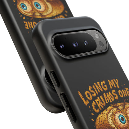 Phone Case — "Losing My Crumbs One Thought at a Time" Funny Retro Bread Illustration