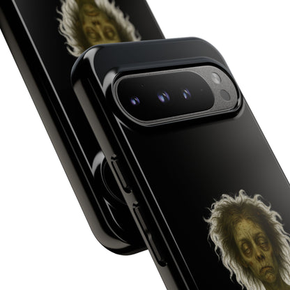 Phone Case — “Cursed to Rise Before Coffee Was Brewed” Goth Horror Design