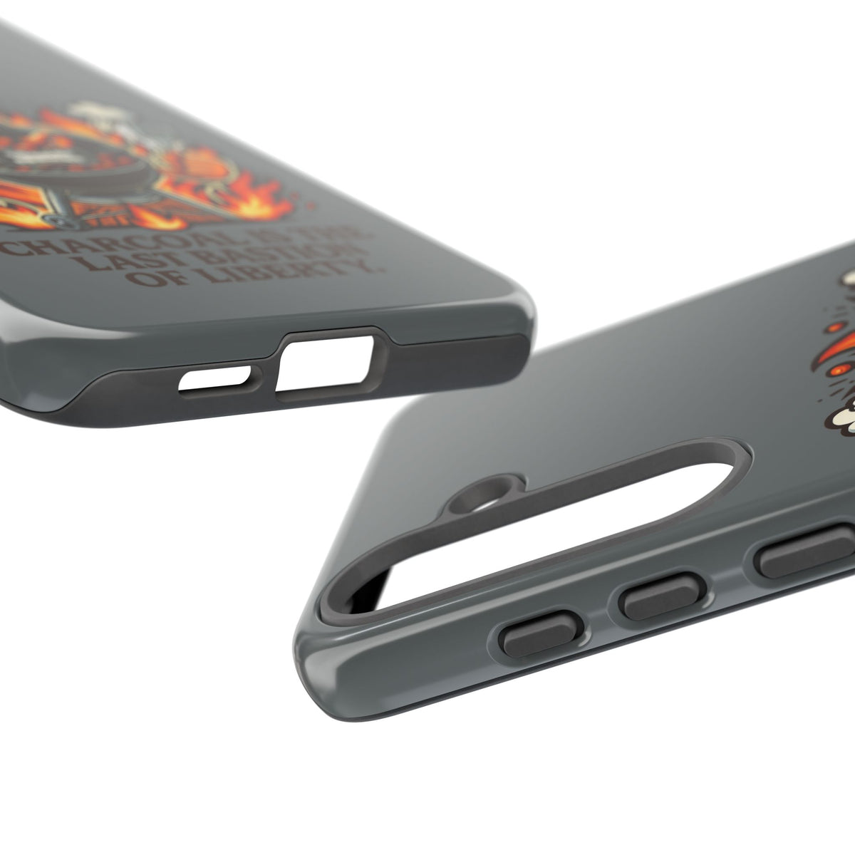 Grilling Phone Case — "Charcoal Is the Last Bastion of Liberty" BBQ Design