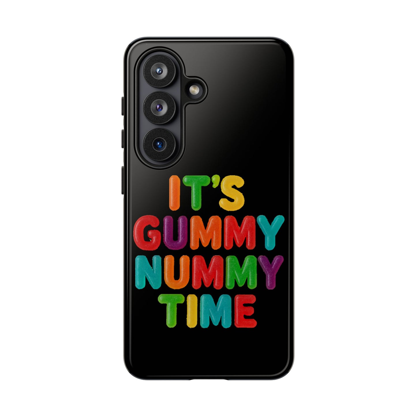 Phone Case — "It's Gummy Nummy Time" Colorful Candy Lettering Protective Case