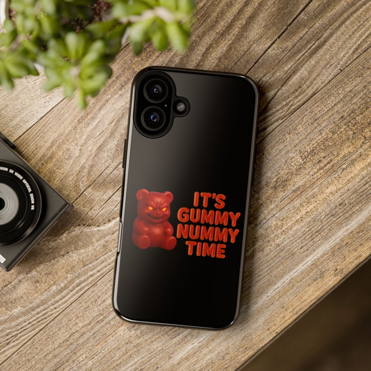 Phone Case — "It's Gummy Nummy Time" Red Gummy Bear Protective Case