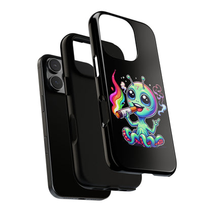 Alien Smoking Rainbow Joint Phone Case — Cute Psychedelic Cannabis iPhone Cover