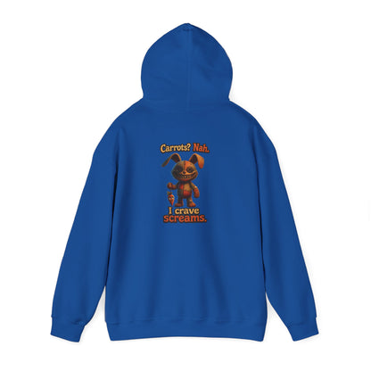 Voodoo Bunny "I Crave Screams" Horror Hoodie
