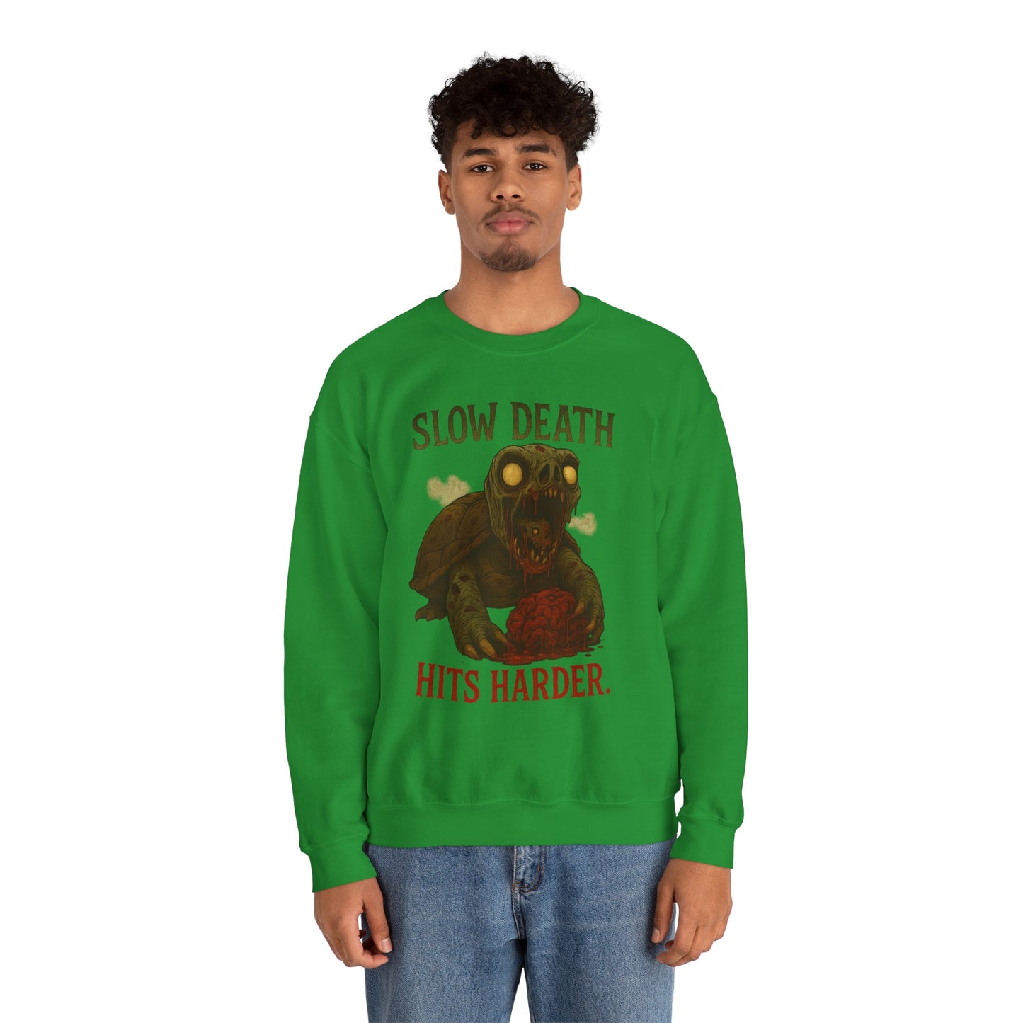 Slow Death Hits Harder – Undead Turtle Sweatshirt