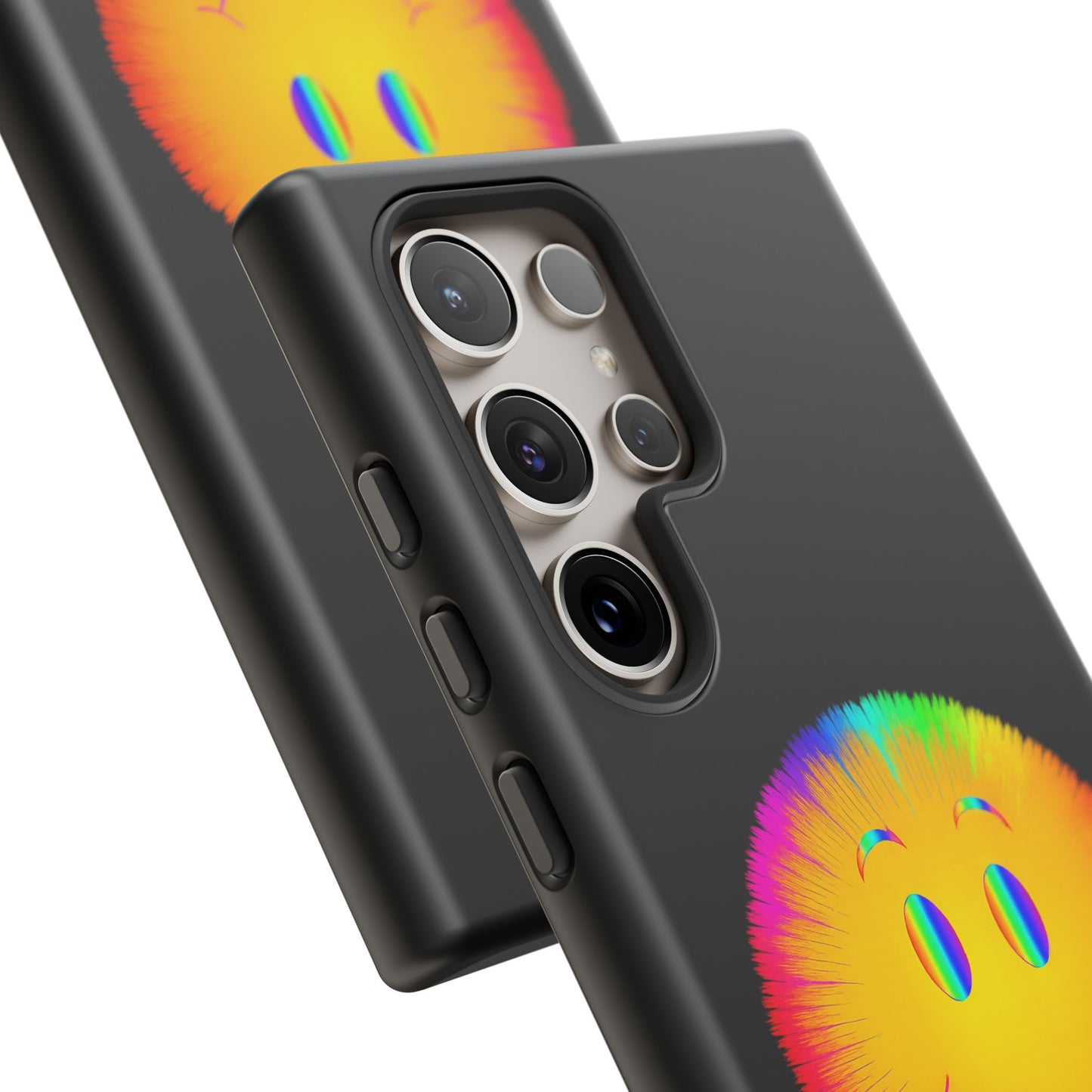 Phone Case — 'Dead Inside, But the Visuals Are Amazing' Rainbow Smiley
