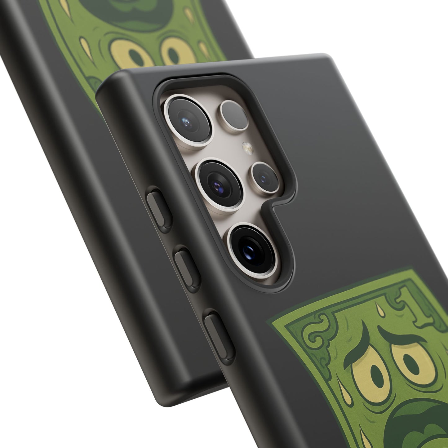 Phone Case — Funny Traumatized Dollar Bill Design ("I'm not dirty, I'm just traumatized")